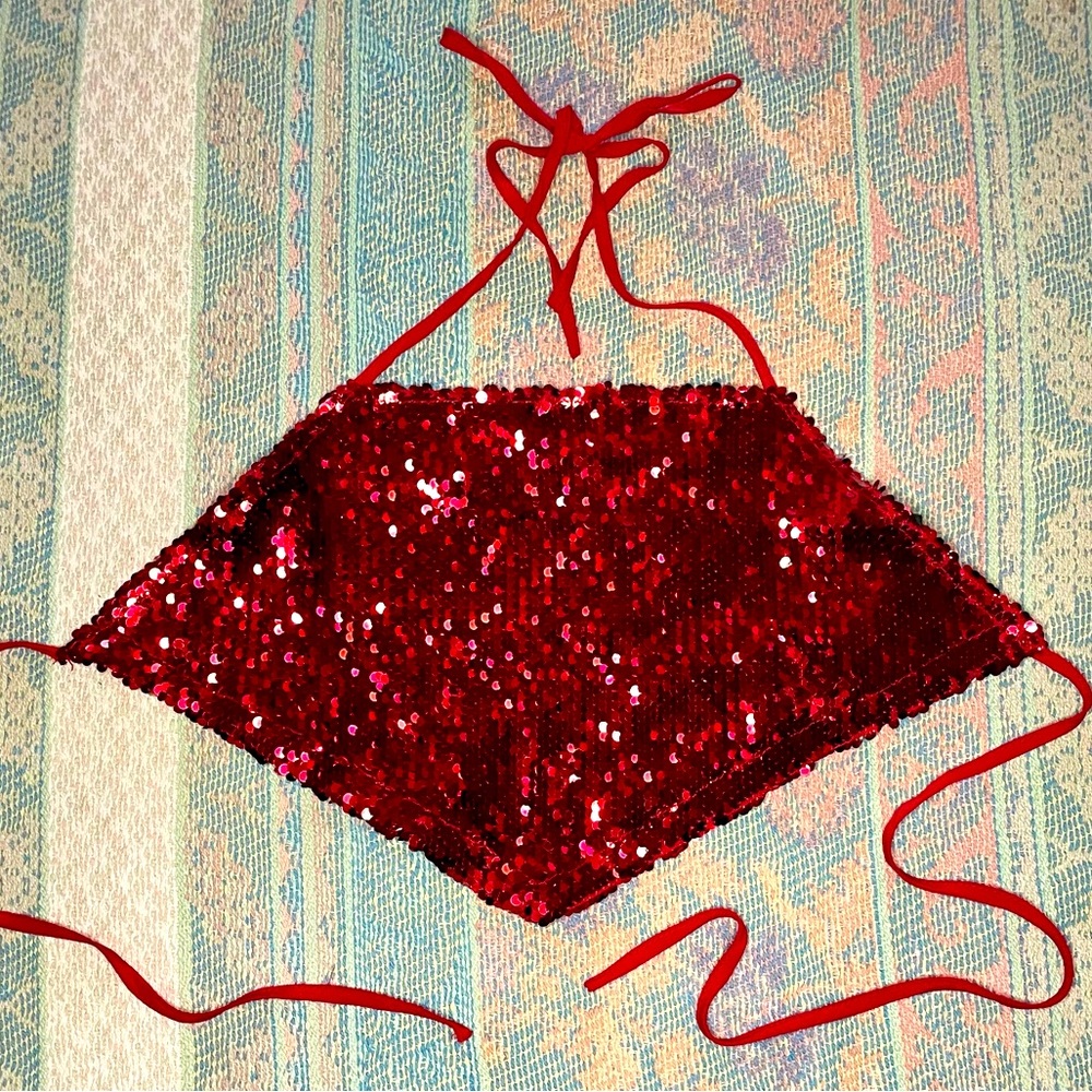 Red Sequin Top